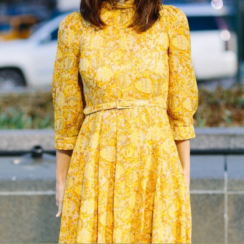 Retro Mockneck A-line H&M Dress